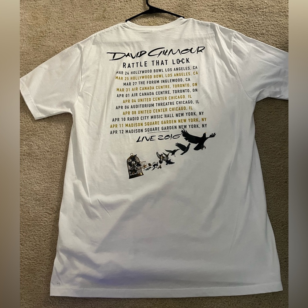 BRAND NEW DAVID GILMOUR RATTLE THAT LOCK 2016 TOUR MENS T SHIRT XL - Picture 3 of 5